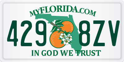 FL license plate 4298ZV