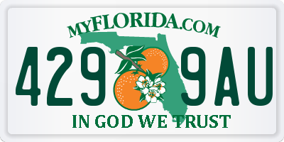 FL license plate 4299AU