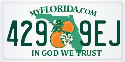FL license plate 4299EJ