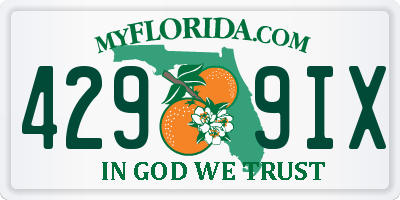 FL license plate 4299IX