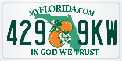 FL license plate 4299KW
