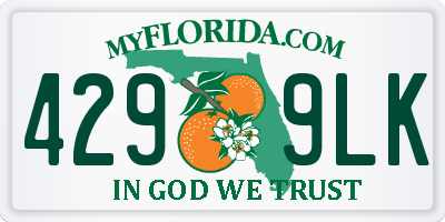 FL license plate 4299LK
