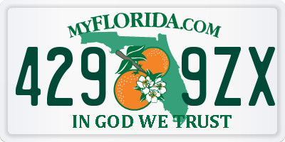 FL license plate 4299ZX