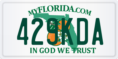 FL license plate 429KDA