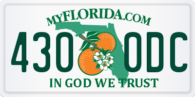 FL license plate 4300DC