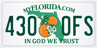 FL license plate 4300FS