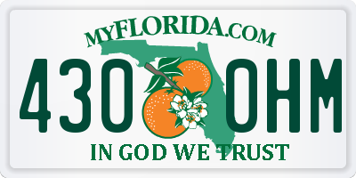 FL license plate 4300HM