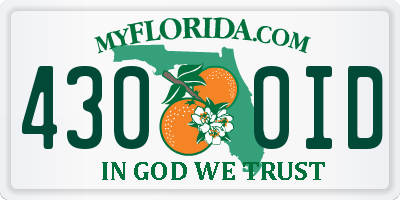 FL license plate 4300ID
