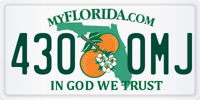 FL license plate 4300MJ