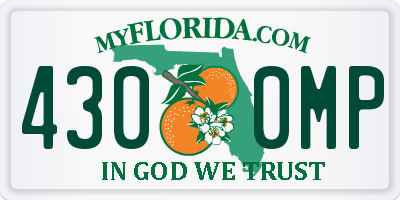 FL license plate 4300MP