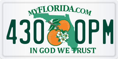 FL license plate 4300PM