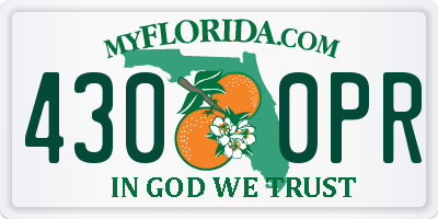 FL license plate 4300PR