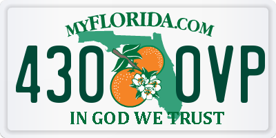 FL license plate 4300VP