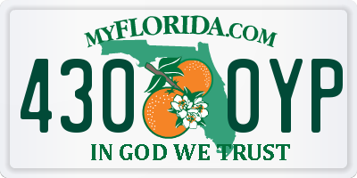 FL license plate 4300YP