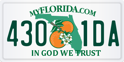 FL license plate 4301DA