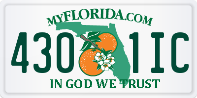 FL license plate 4301IC
