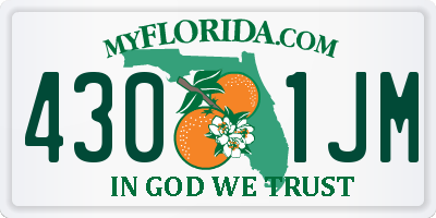 FL license plate 4301JM