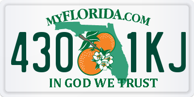 FL license plate 4301KJ