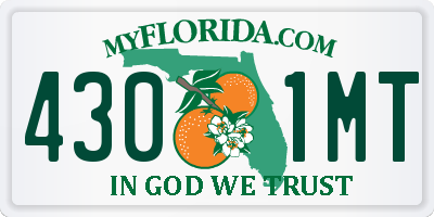FL license plate 4301MT