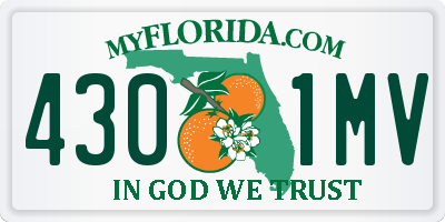 FL license plate 4301MV