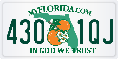 FL license plate 4301QJ