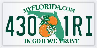 FL license plate 4301RI