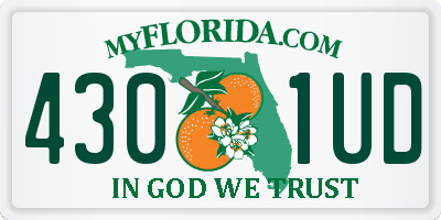 FL license plate 4301UD
