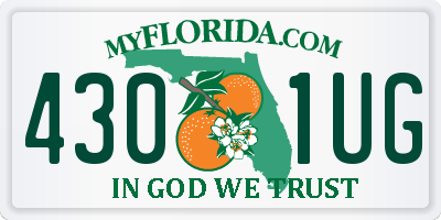 FL license plate 4301UG