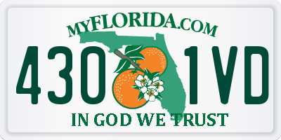 FL license plate 4301VD