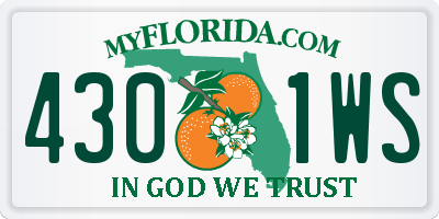 FL license plate 4301WS
