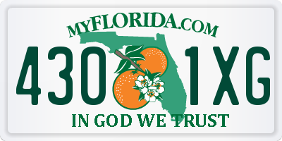 FL license plate 4301XG
