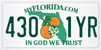 FL license plate 4301YR