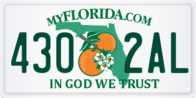 FL license plate 4302AL