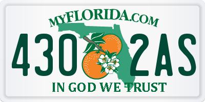 FL license plate 4302AS