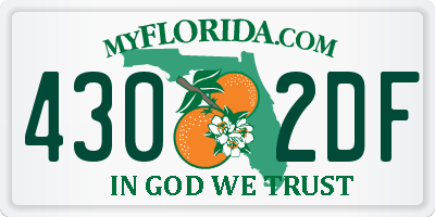 FL license plate 4302DF