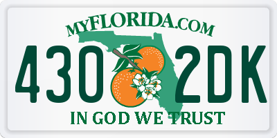 FL license plate 4302DK