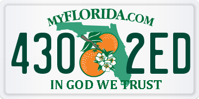 FL license plate 4302ED