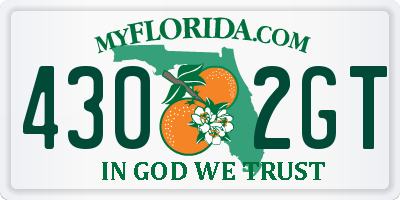 FL license plate 4302GT