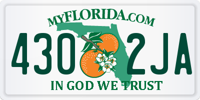 FL license plate 4302JA