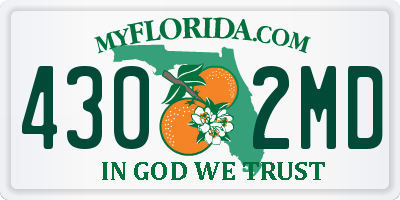 FL license plate 4302MD