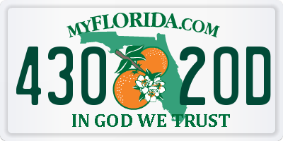 FL license plate 4302OD