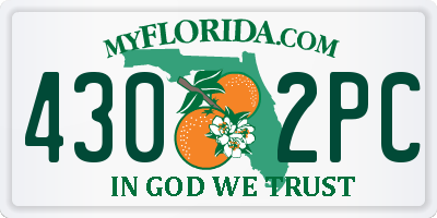 FL license plate 4302PC