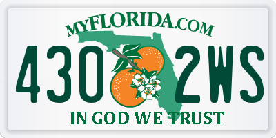 FL license plate 4302WS