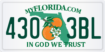 FL license plate 4303BL