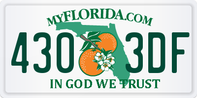 FL license plate 4303DF