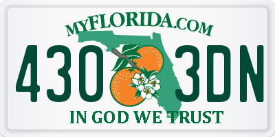 FL license plate 4303DN