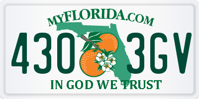 FL license plate 4303GV