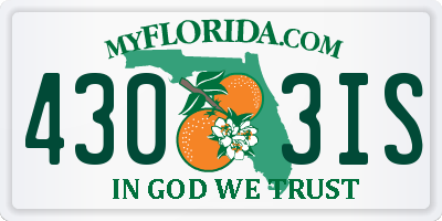 FL license plate 4303IS