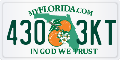 FL license plate 4303KT