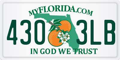FL license plate 4303LB